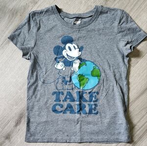 Mickey Mouse Earth Day Gray Tshirt